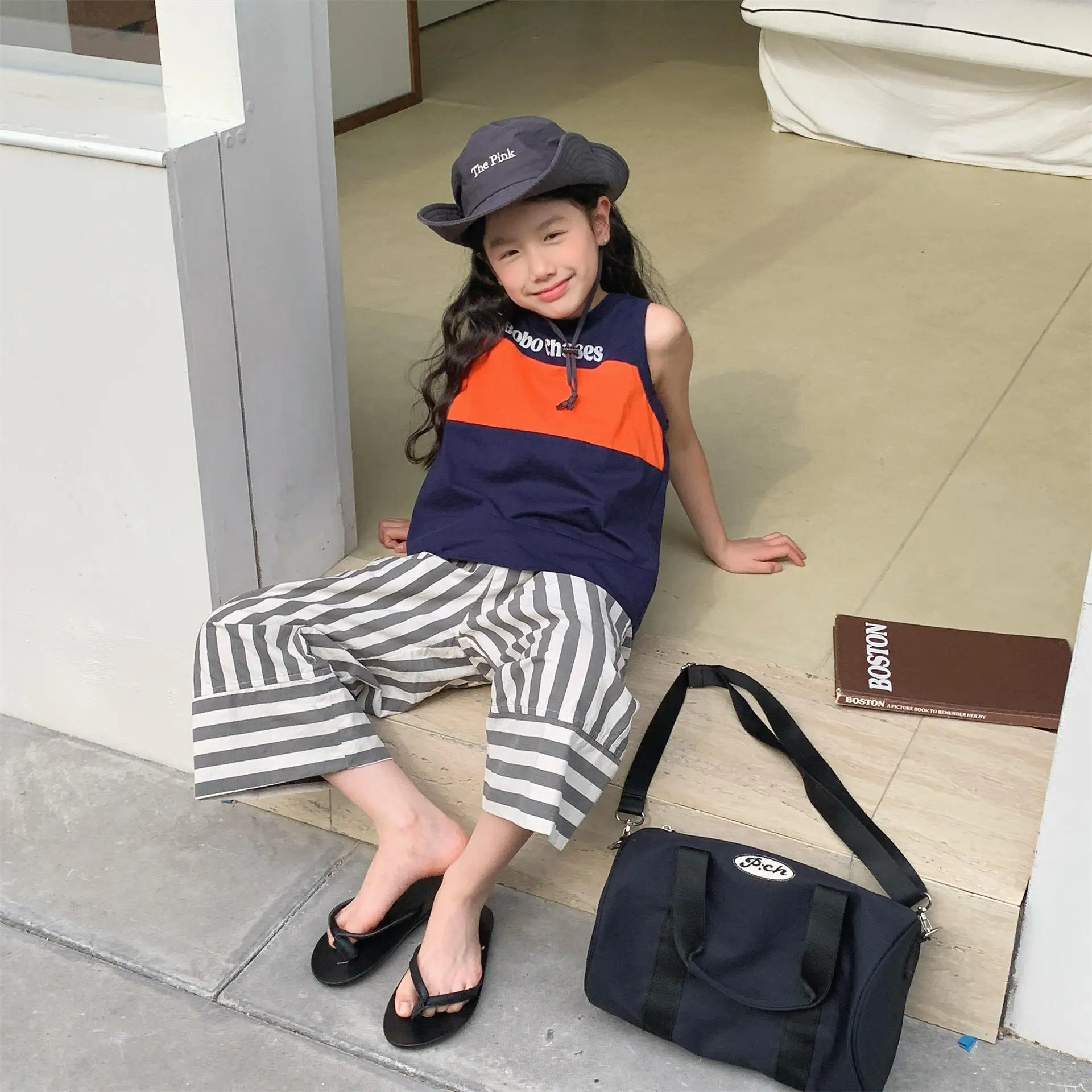 2025 Summer New Girls Sleeveless Vest Letter Print Boys T Shirts Cotton Children Casual Tops Loose Kids Tee Infant Clothes 5 Sf8a2046518d8437fade8884c283e30bbK
