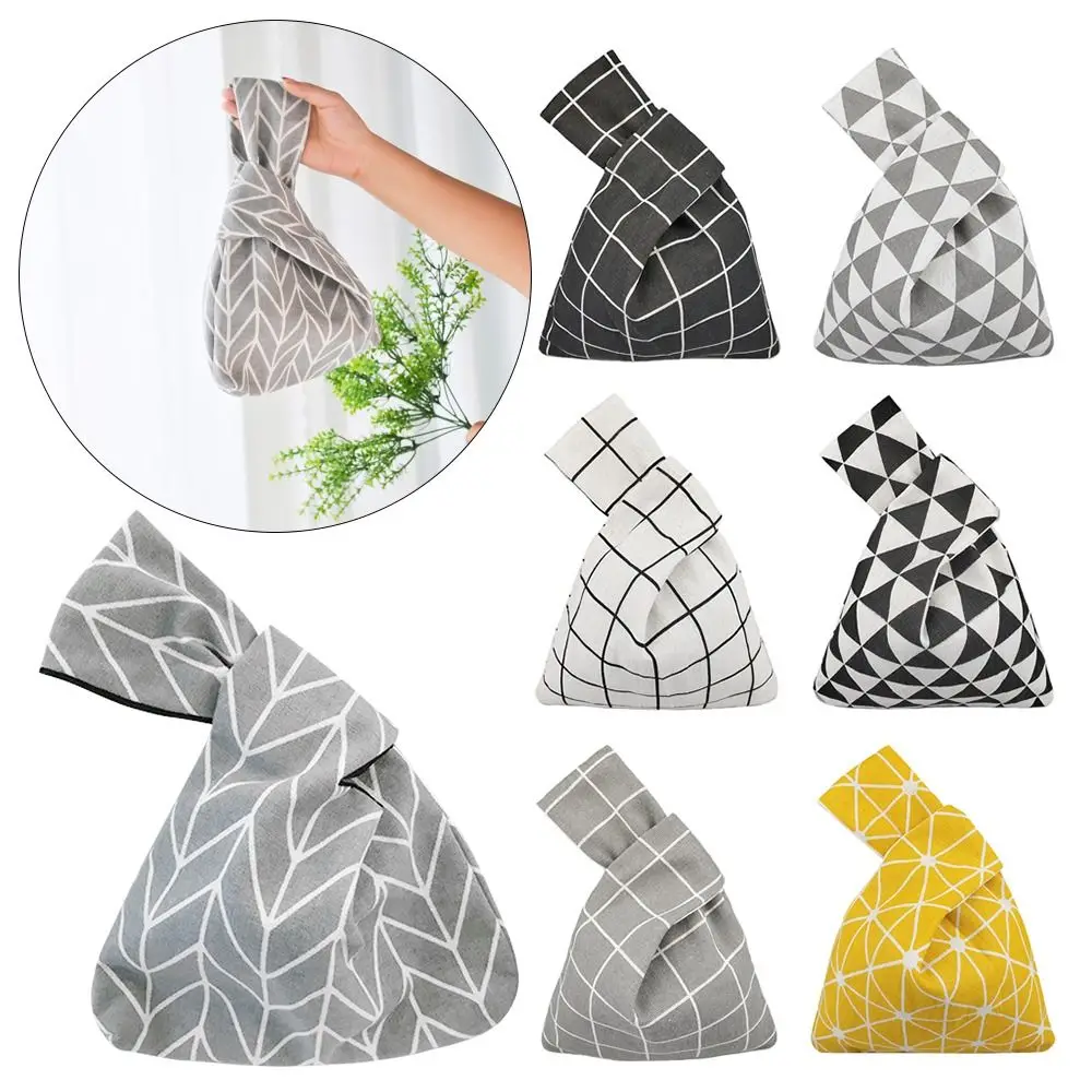 Knot Square Bag Fashion Cotton Hemp Checker Wrist Bag Geometry Minimalist Storage Bag Women
Knot Square Bag Fashion Cotton Hemp Checker Wrist Bag Geometry Minimalist Storage Bag Women