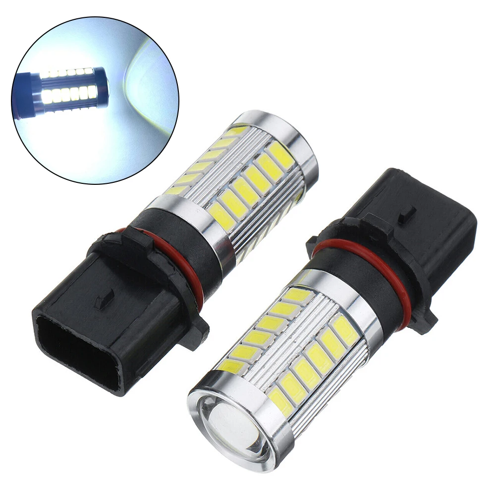 

2pcs P13W White LED Fog Light Bulb Daytime Running Light DRL For A4 B8 Fog Lamp Bulbs 6000-6500K Replacement