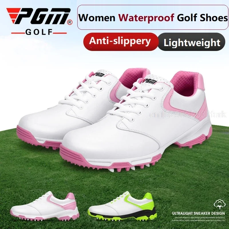 Pgm Waterproof Golf Shoes Women Outdoor Spikes Golf Sneakers Ladies Sport Golfing Shoes Lightweight Soft Athletic Sneaker
Pgm Waterproof Golf Shoes Women Outdoor Spikes Golf Sneakers Ladies Sport Golfing Shoes Lightweight Soft Athletic Sneaker