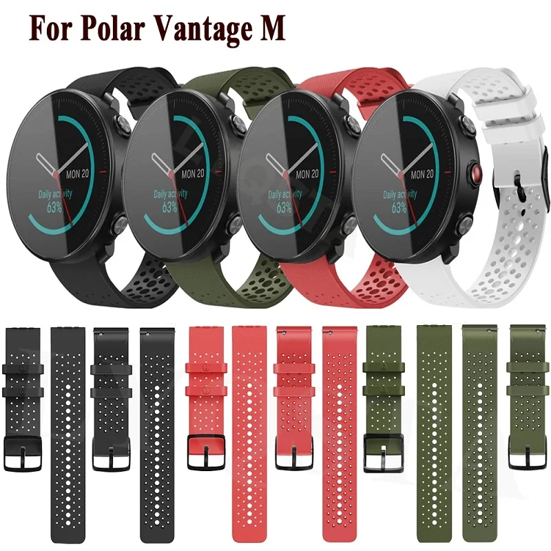 Pulsera de silicona para Polar Vantage M, repuesto de correa de reloj inteligente oficial, transpirable, accesorios
Pulsera de silicona para Polar Vantage M, repuesto de correa de reloj inteligente oficial, transpirable, accesorios