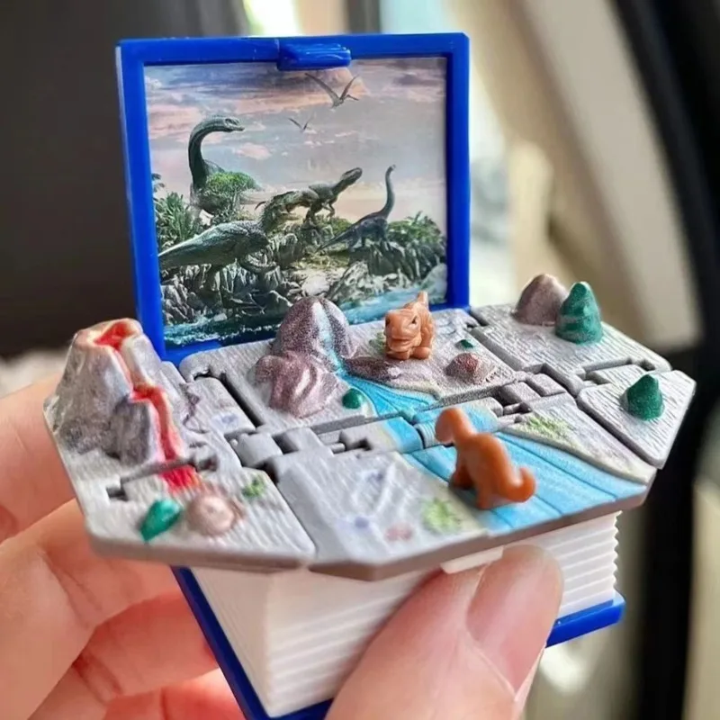 Creative Foldable Magic Book Keychain Handheld Game Pop Up Toys Hidden 3D Dinosaur World Popping Out Box Jack-in-The-Box
Creative Foldable Magic Book Keychain Handheld Game Pop Up Toys Hidden 3D Dinosaur World Popping Out Box Jack-in-The-Box