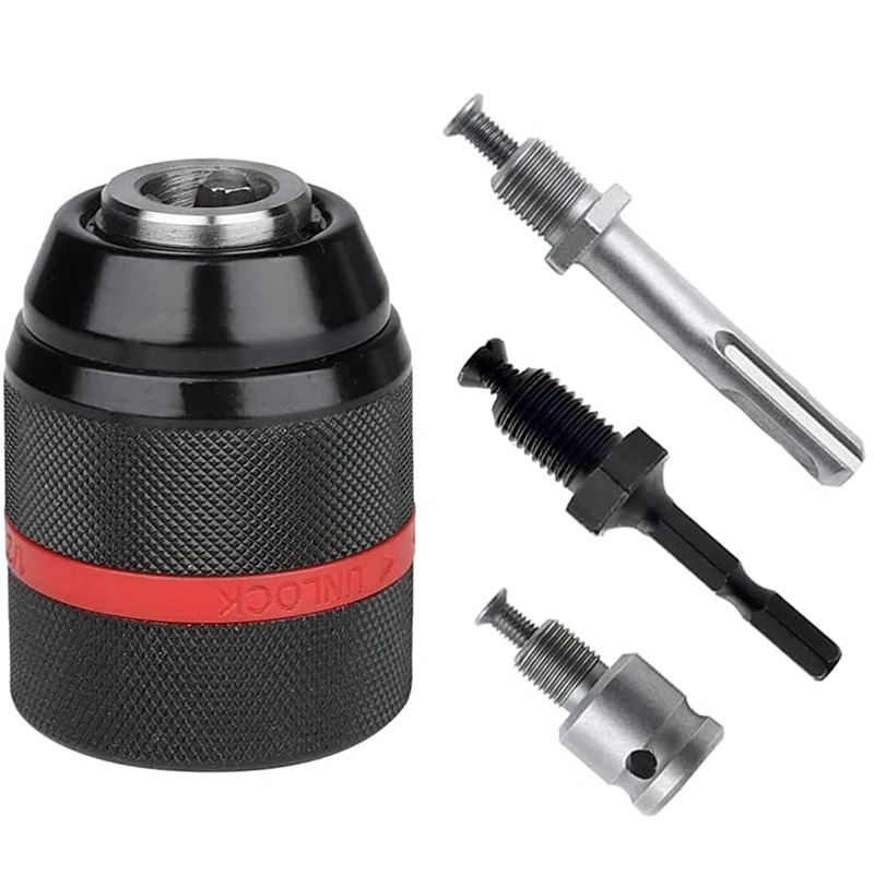 4 PCS 1/2-20UNF 1.5-13Mm Keyless Drill Chuck Hex Shank/SDS/Socket Square Female Adaptor Hardware Tool Drill Chuck Easy To Use
4 PCS 1/2-20UNF 1.5-13Mm Keyless Drill Chuck Hex Shank/SDS/Socket Square Female Adaptor Hardware Tool Drill Chuck Easy To Use