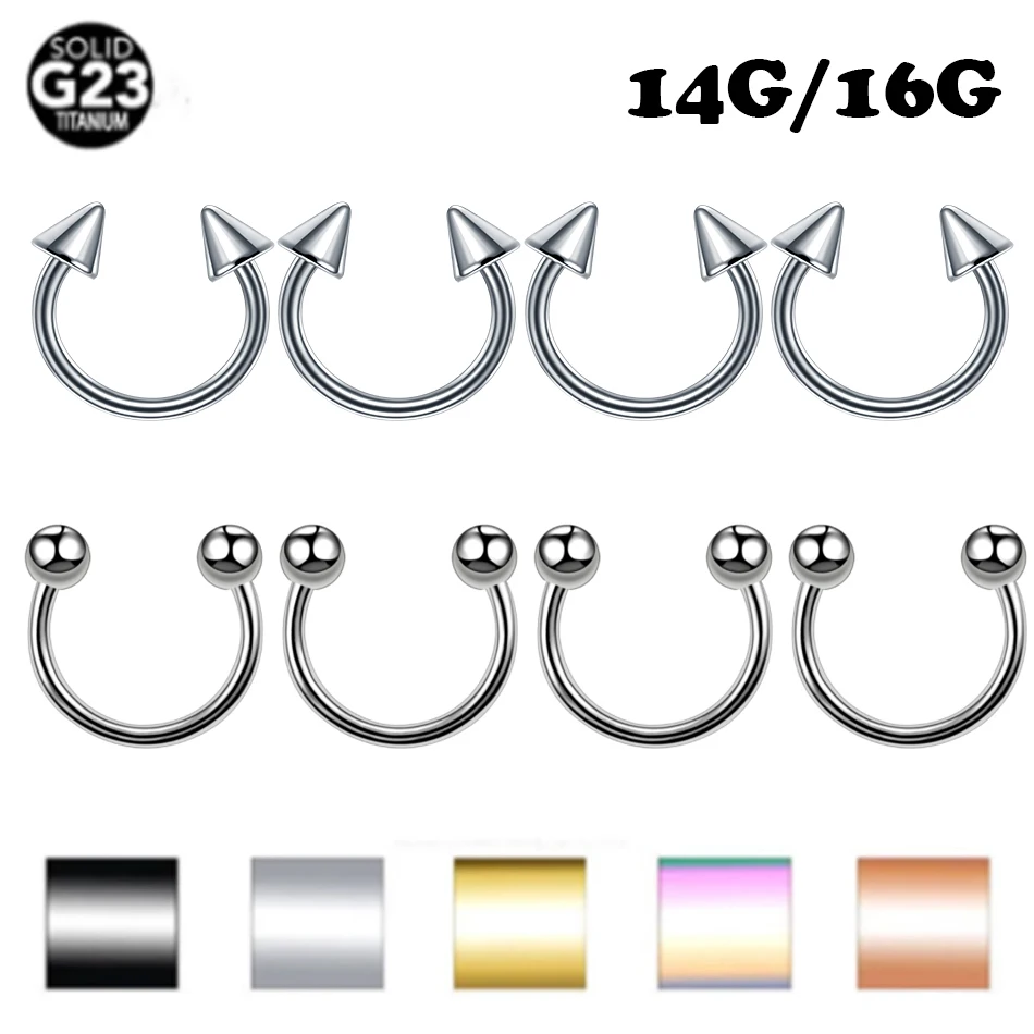 1PC Ttanium Piercing Horseshoe Ring Nose Hoop 14/16G Circular for Septum Nipple Pirsing Nariz Hellix Lip Ring Sexy Ear Piercing
1PC Ttanium Piercing Horseshoe Ring Nose Hoop 14/16G Circular for Septum Nipple Pirsing Nariz Hellix Lip Ring Sexy Ear Piercing