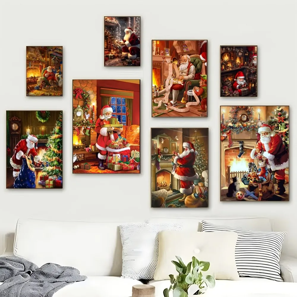 Merry Christmas Poster Self-adhesive Art Poster Retro Kraft Paper Sticker DIY Room Bar Cafe Vintage Decorative
Merry Christmas Poster Self-adhesive Art Poster Retro Kraft Paper Sticker DIY Room Bar Cafe Vintage Decorative