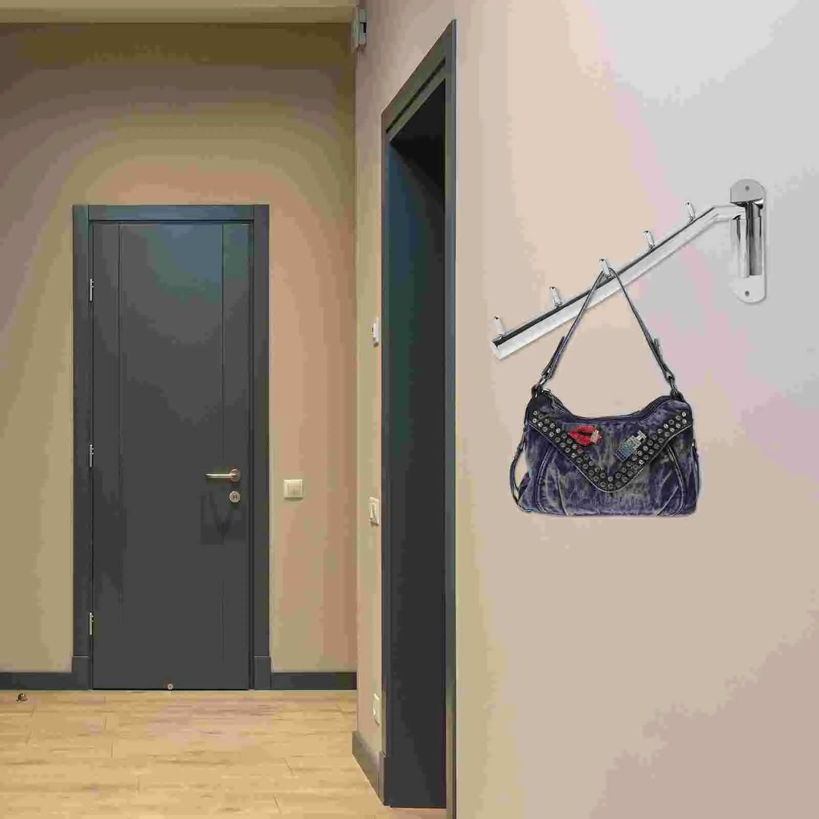 Wall Mounted Clothes Hanger Rack Rotatable Stainless Steel Clothes Organizer with Swing Arm Holder For Home Hotel
Wall Mounted Clothes Hanger Rack Rotatable Stainless Steel Clothes Organizer with Swing Arm Holder For Home Hotel