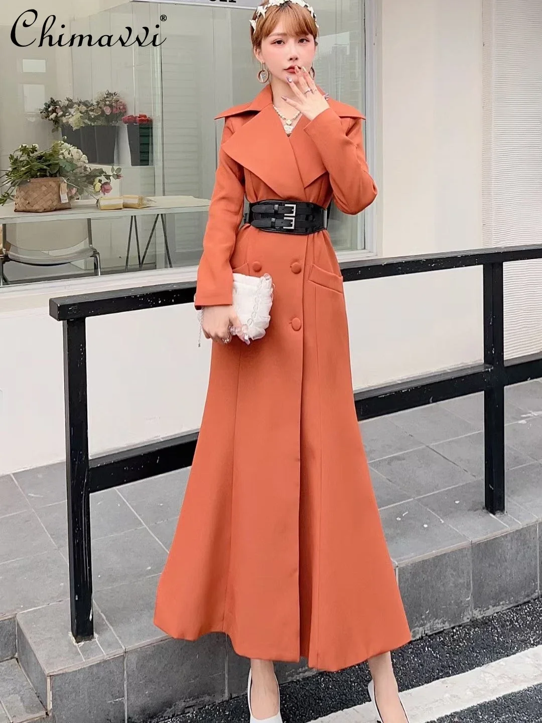 Suit Collar Double Breasted Dress 2023 Autumn New Fashion Commuter Slim Fishtail Coat Long Dresses Elegant Feminine Dress
Suit Collar Double Breasted Dress 2023 Autumn New Fashion Commuter Slim Fishtail Coat Long Dresses Elegant Feminine Dress