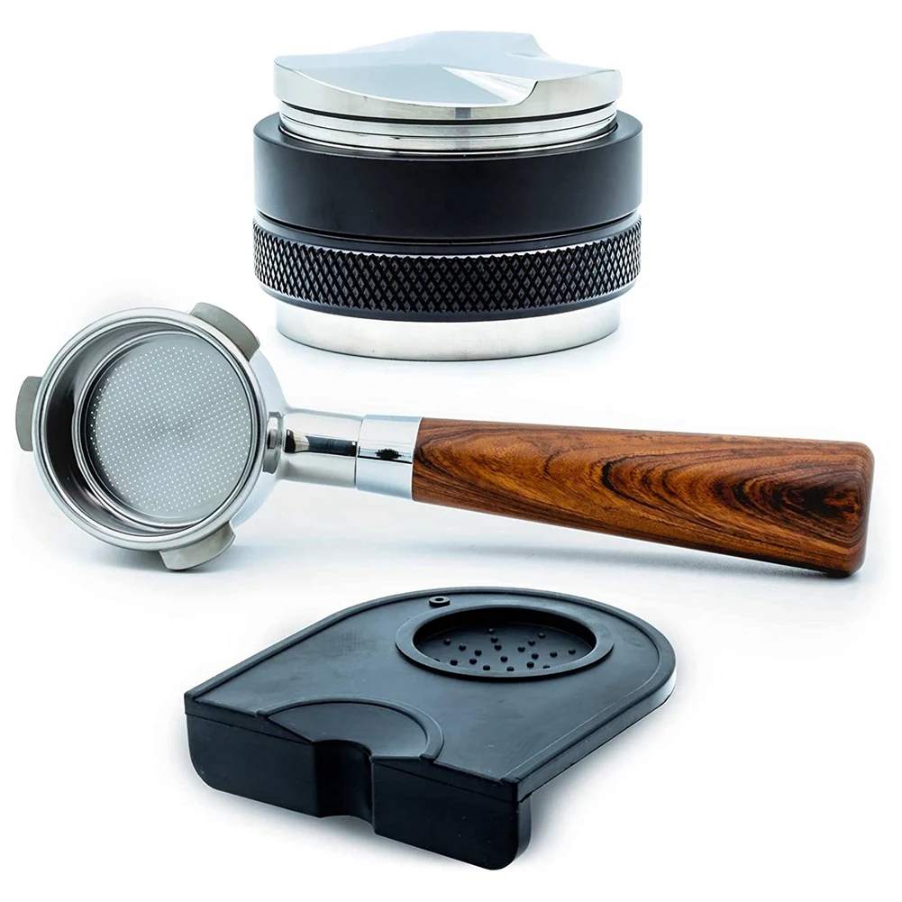 

Coffee 54mm Bottomless Portafilter + 53mm Coffee Distributor & Tamper + Tamp Mat for the Breville Barista Express