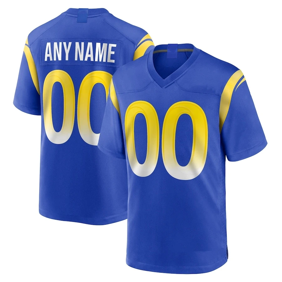 

Hot Selling Embroidery Los Angeles America Football Jersey Name No. #17 Puka Nacua #99 Aaron Donald Sports Shirts