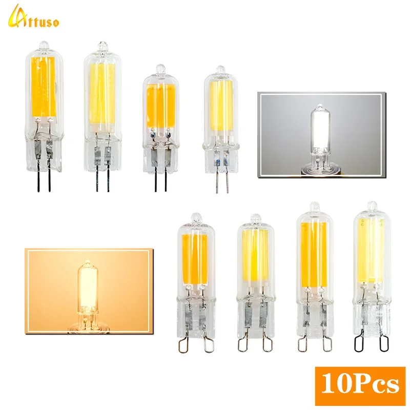 Super Bright G9 LED Lamp AC 220V 6W 9W Glass G4 COB LED Bulb Warm/Cold White Spotlight Replace Halogen Light
Super Bright G9 LED Lamp AC 220V 6W 9W Glass G4 COB LED Bulb Warm/Cold White Spotlight Replace Halogen Light