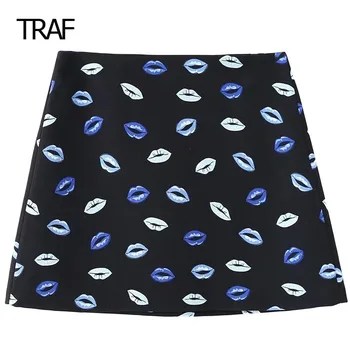 Uma Saia Brilhante e Sexy: A Essência do Glamour Noturno 11 TRAF Print Satin Skirt Women's Skirts Spring Summer 2024 Mini Mid Waist Short Skirt New In Skirts Elegant Designer Skirt Luxury