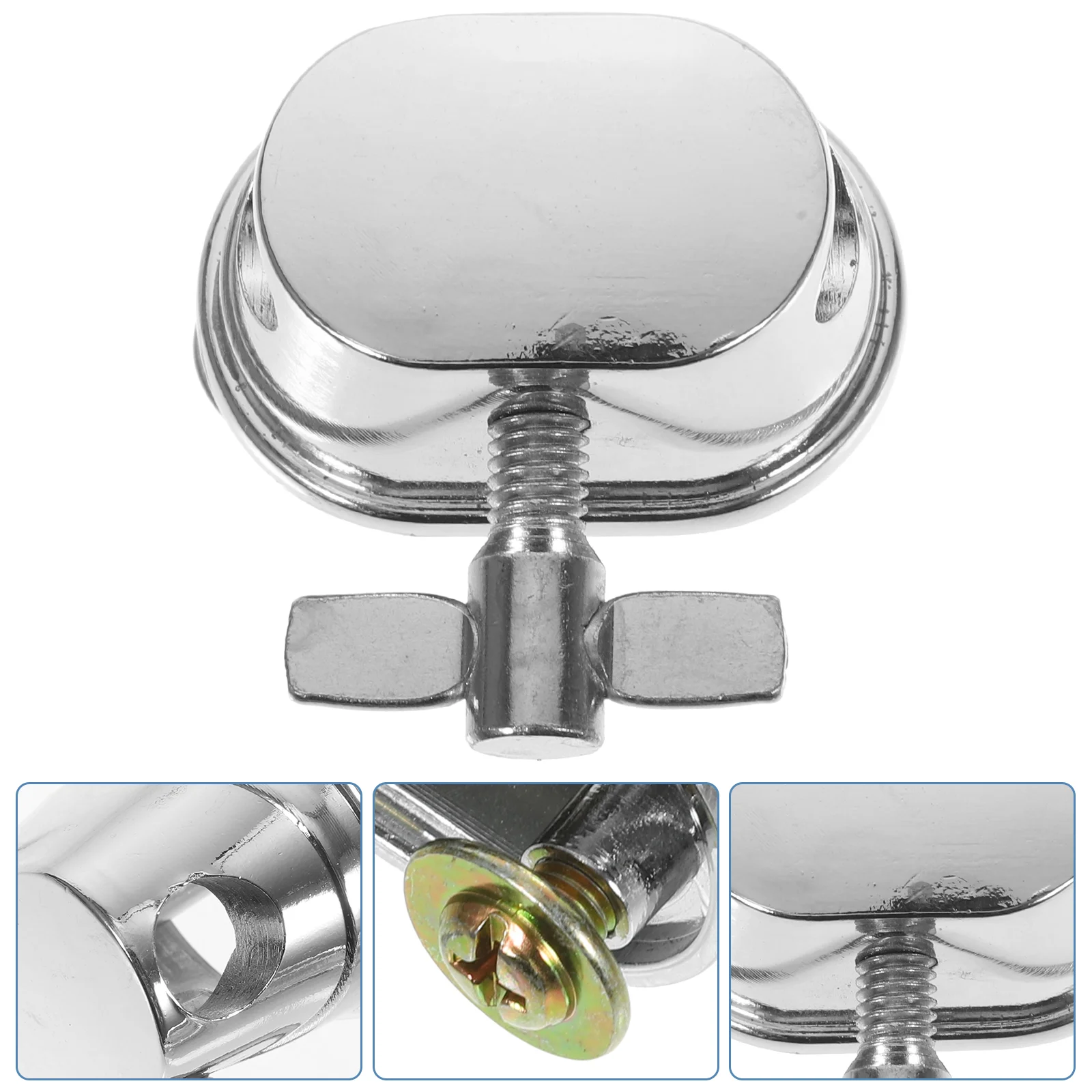 

Drum Saddle Lug Adjuster Snare Accessories (l18 Saddle-52mm) Base for Kit Parts Suite Tom Mount Silver Plated Iron Leg