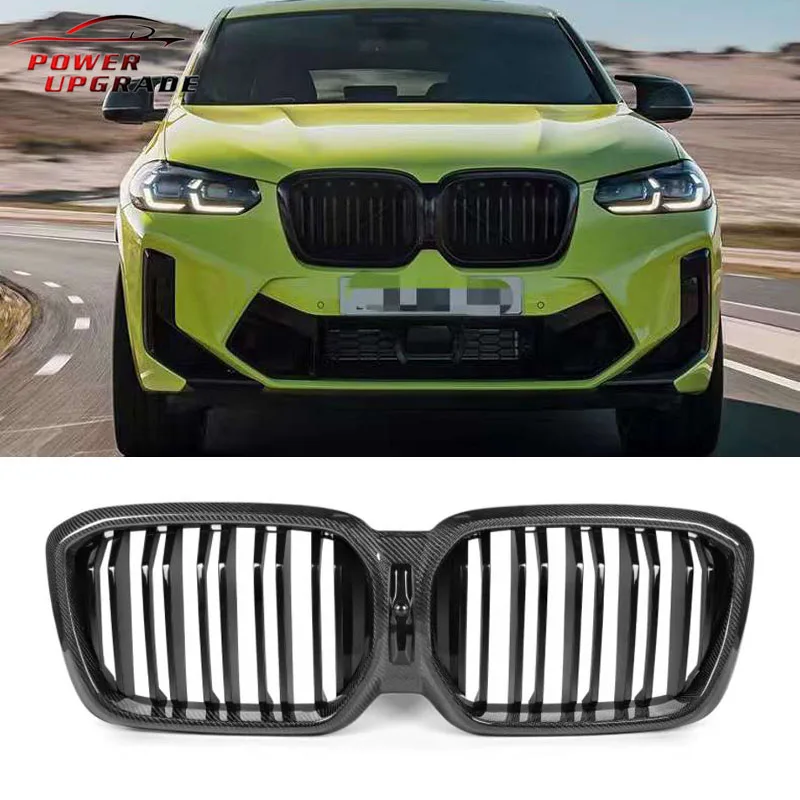 

Carbon Fiber Front Bumper Kidney Center Mesh Grill Grille For BMW X3 G01 X4 G02 X3M F97 X4M F98 LCi 2022 Front Grille