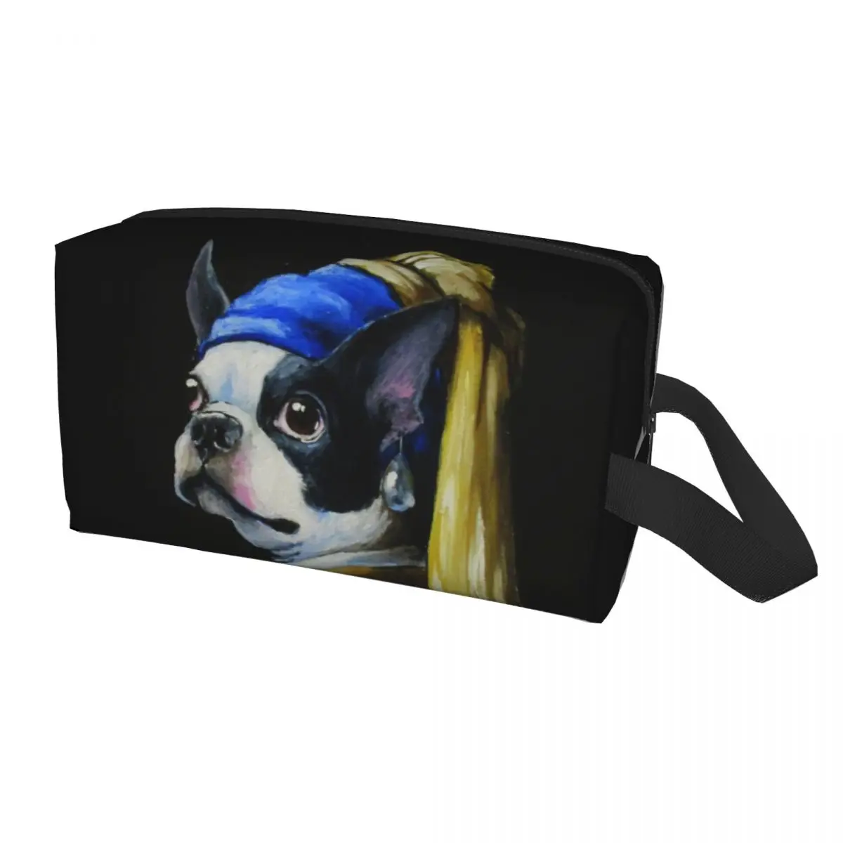 With A Pearl Earring Makeup Bag for Women Travel Cosmetic Organizer Fashion Cartoon Boston Terrier Dog Storage Toiletry Bags
With A Pearl Earring Makeup Bag for Women Travel Cosmetic Organizer Fashion Cartoon Boston Terrier Dog Storage Toiletry Bags