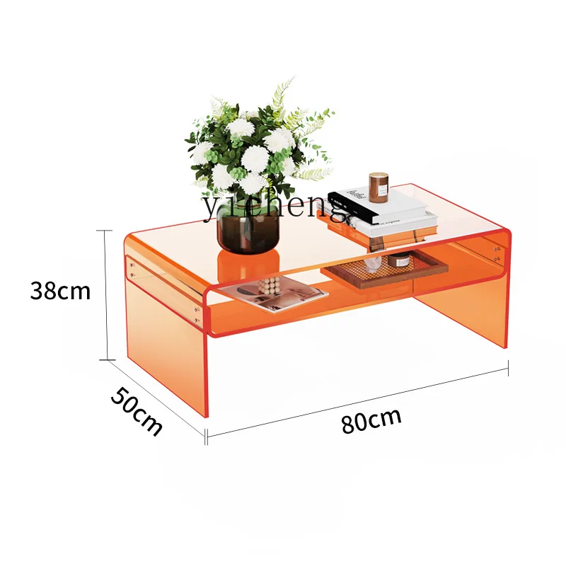 Tqh Transparent Coffee Table Living Room Home Small Apartment Sofa Side Table Modern Simple Bay Window Low Table Movable
Tqh Transparent Coffee Table Living Room Home Small Apartment Sofa Side Table Modern Simple Bay Window Low Table Movable