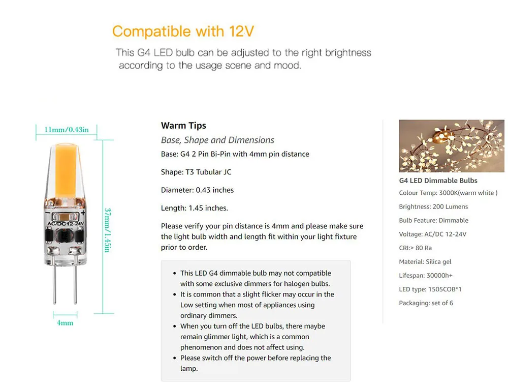 10PCS LED COB Lamp 6W Bulbs Dimmable G4 mini COB AC DC 12V 220V Candle Lights Replace 30W 40W Halogen for Chandelier Spotlight 6 Mallzona Sf8b68a8ae4294adf8708657a286d5356k 10PCS LED COB Lamp 6W Bulbs Dimmable G4 mini COB AC DC 12V 220V Candle Lights Replace 30W 40W Halogen for Chandelier Spotlight Mallzona