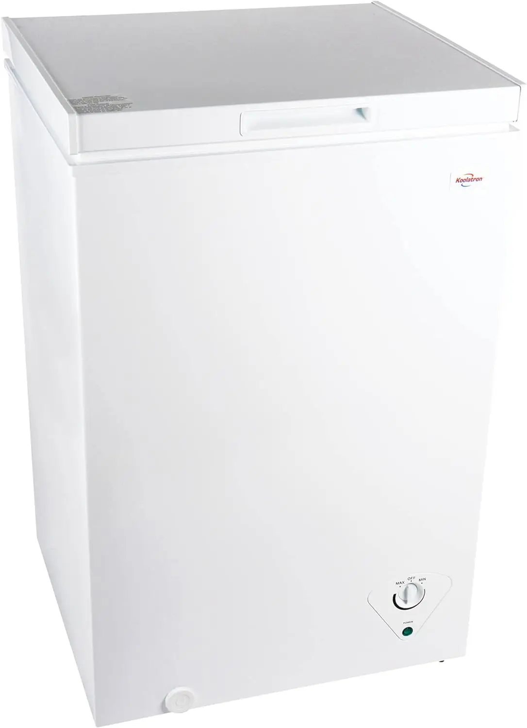 Chest Freezer, 3.5 cu ft (99L), White, Manual Defrost Deep Freeze, Storage Basket, Space-Saving Flat Back, Stay-Open Lid, Front-
Chest Freezer, 3.5 cu ft (99L), White, Manual Defrost Deep Freeze, Storage Basket, Space-Saving Flat Back, Stay-Open Lid, Front-