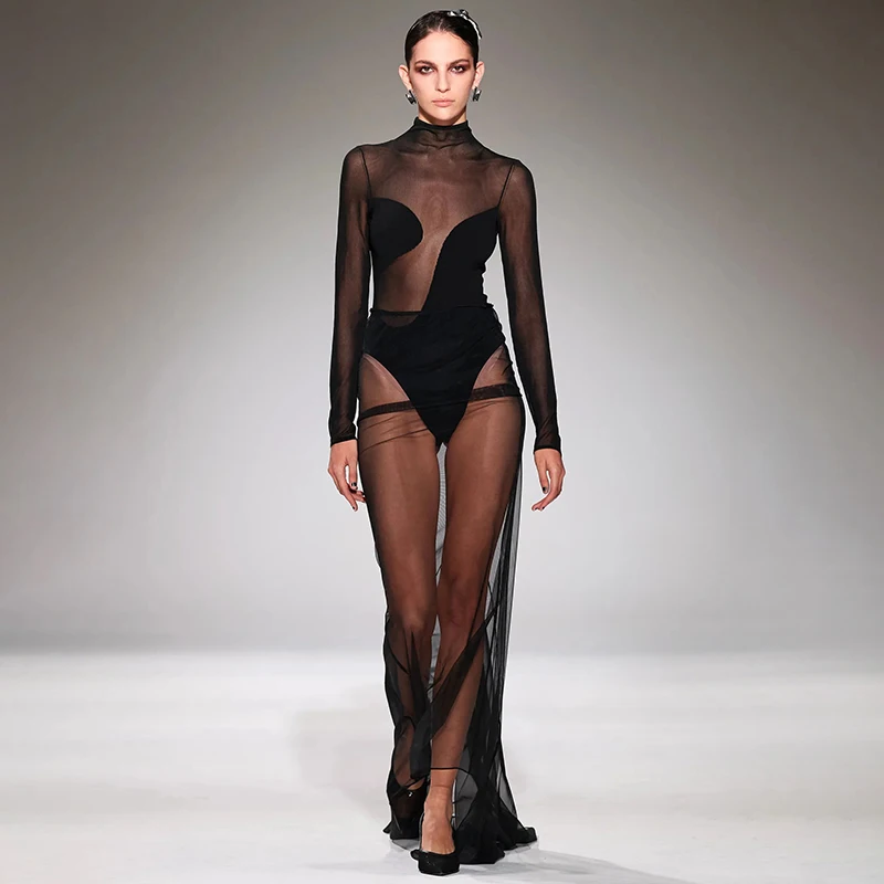 Women's Long Sleeve Off the Back Jumpsuit Bandage, Sexy, Perspective, Long, Party, Club, Prom, Night, Autumn
Women's Long Sleeve Off the Back Jumpsuit Bandage, Sexy, Perspective, Long, Party, Club, Prom, Night, Autumn