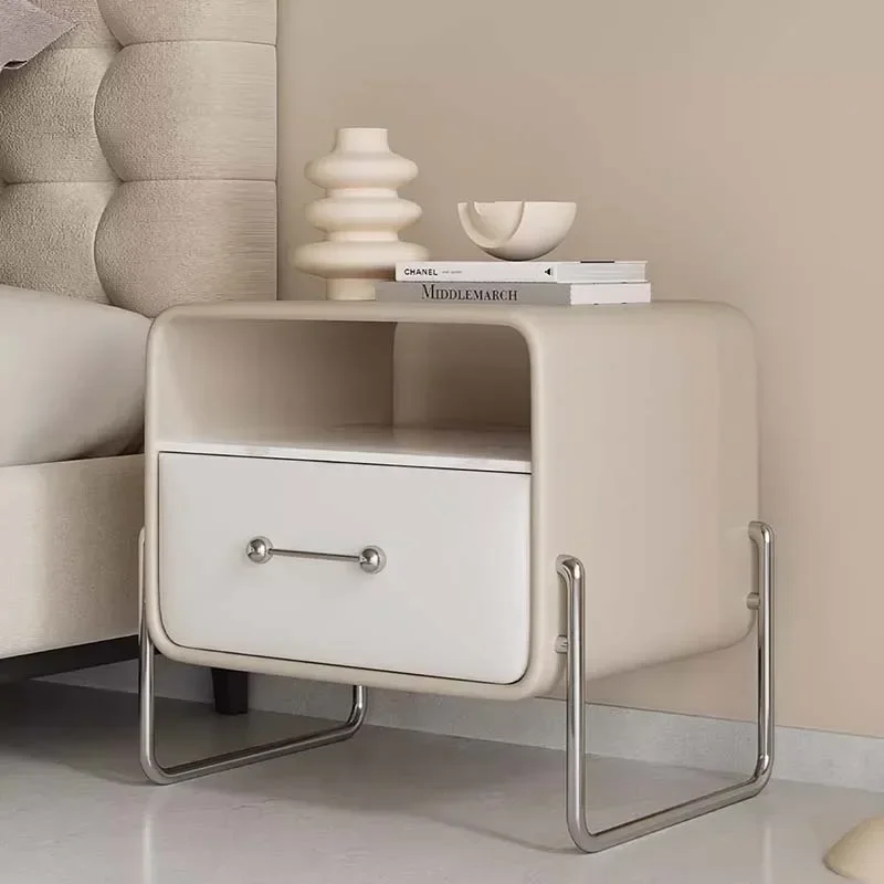 

European Metal Nightstand Bedside Storage Handles Chest Drawers Nightstands Bedroom Minimalist Table De Chevet Home Furniture