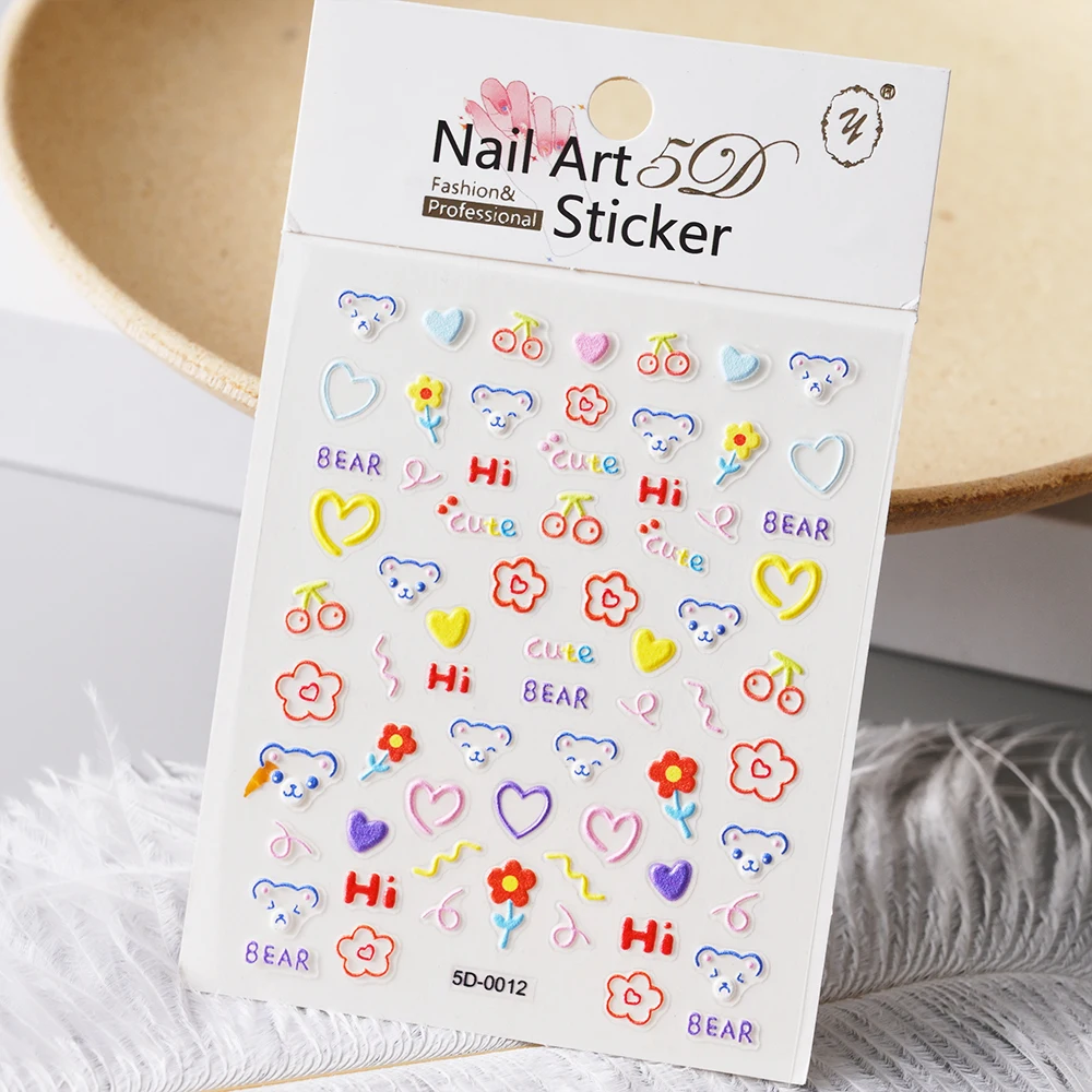 5D Embossed Relief Cute Nails Art Stickers Decals Graffiti Abstract Flower Cartoon Lines Self-Adhesive Supplies Nail Decoration
5D Embossed Relief Cute Nails Art Stickers Decals Graffiti Abstract Flower Cartoon Lines Self-Adhesive Supplies Nail Decoration