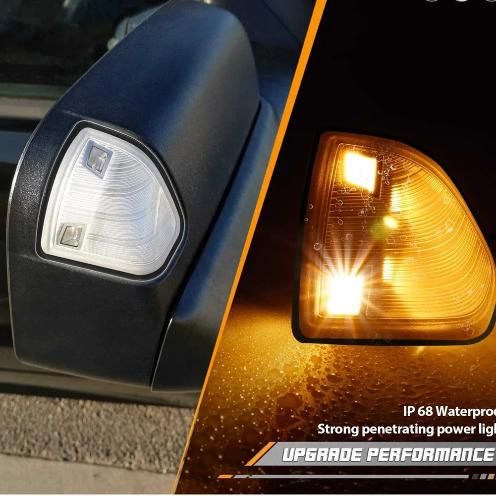 Mirror Turn Signal Lights LED Lamp Tow Mirror Rearview Mirror Sequential Signal 1 Pair 5W Amber Dynamic Universal
Mirror Turn Signal Lights LED Lamp Tow Mirror Rearview Mirror Sequential Signal 1 Pair 5W Amber Dynamic Universal