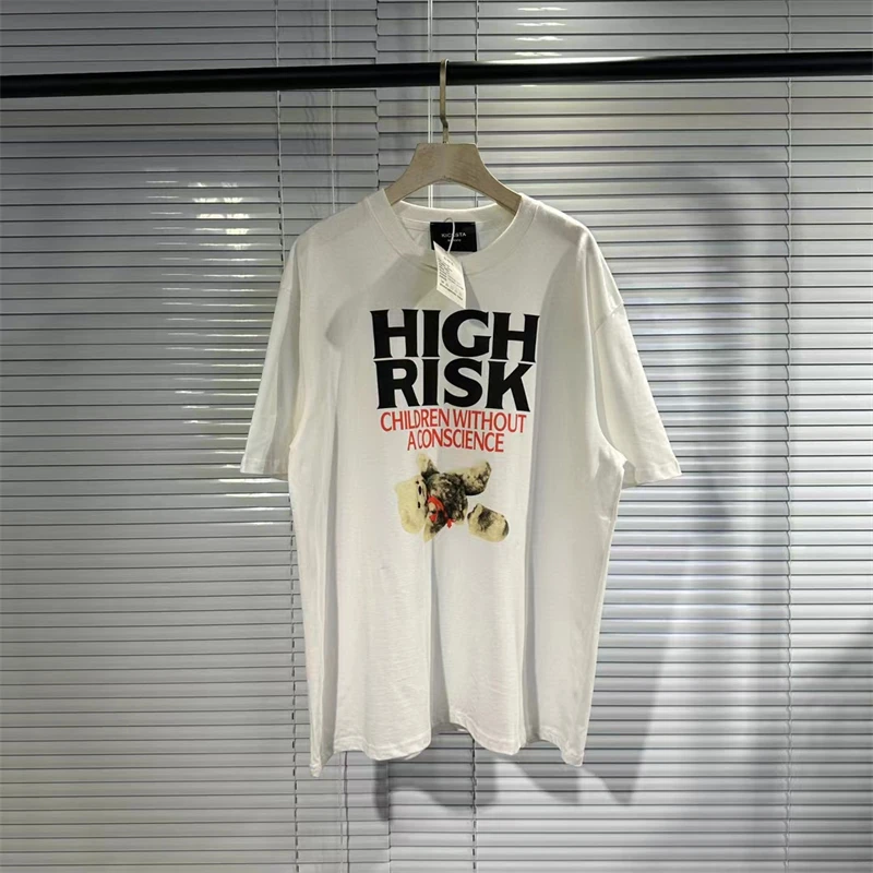 Gman high street retro oversized T-shirt ERD HIGH RISK bear print round neck hole casual loose fashion short-sleeved VTG TEE
Gman high street retro oversized T-shirt ERD HIGH RISK bear print round neck hole casual loose fashion short-sleeved VTG TEE