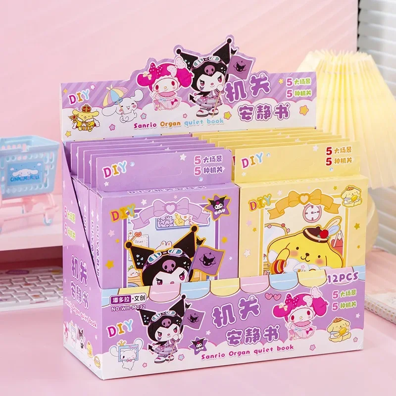 12pcs Sanrio Kuromi Children's Quiet Book Pompompurin Cute Cartoon Cut Without Scissors Kids Handmade Diy Creative Toy Books
12pcs Sanrio Kuromi Children's Quiet Book Pompompurin Cute Cartoon Cut Without Scissors Kids Handmade Diy Creative Toy Books
