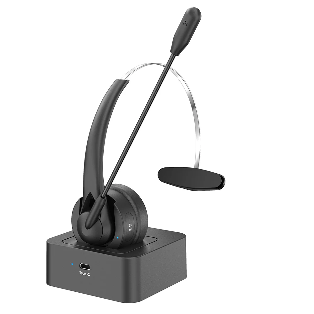 Sf8bc1070bafe4121ab9d079261f8a0d17 Bluetooth 5.4 Wireless Headset Adjustable Microphone Noise Canceling Headset Call Center Headset For Mobile Phones Wireless Char