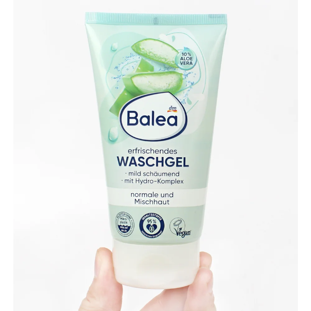 

Germany Balea Lotus Aloe Vera Extract Face Cleanser 150ml Gentle Deep Cleansing Pores Oil-Control Moisturizing Skin Care Product