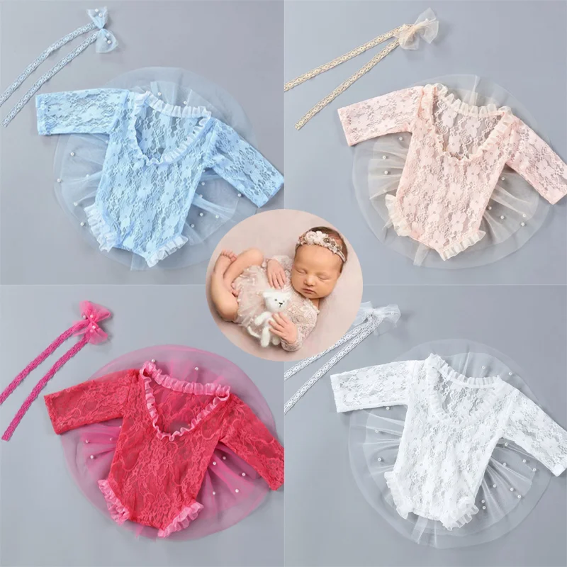 Newborn Photography Props Outfits 3pcs Baby Lace Romper Hairband Skirt Photo Shooting Props Costume for Infant Boy Girl
Newborn Photography Props Outfits 3pcs Baby Lace Romper Hairband Skirt Photo Shooting Props Costume for Infant Boy Girl