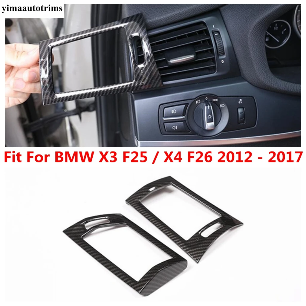Dashboard Side Air Conditioning AC Outlet Vent Frame Cover Trim For BMW X3 F25 / X4 F26 2012 - 2017 ABS Carbon Fiber Accessories
Dashboard Side Air Conditioning AC Outlet Vent Frame Cover Trim For BMW X3 F25 / X4 F26 2012 - 2017 ABS Carbon Fiber Accessories