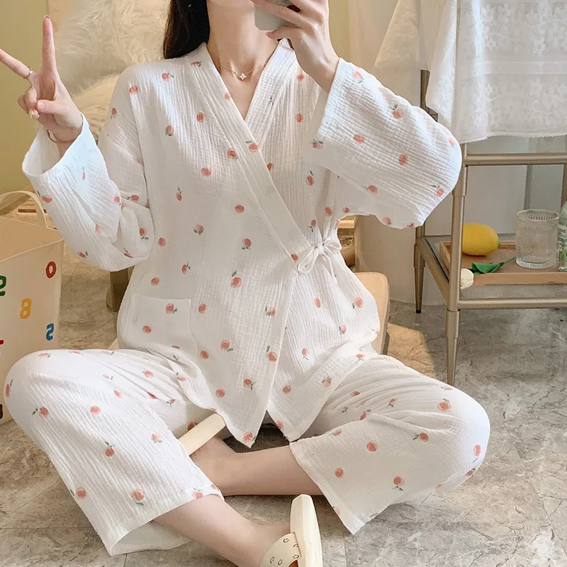 Spring Women 2Pcs Pajamas Suit V-Neck Sleepwear Nightwear Pyjamas Female Long Sleeve Shirt Trousers pj's Sleep Set Lingerie
Spring Women 2Pcs Pajamas Suit V-Neck Sleepwear Nightwear Pyjamas Female Long Sleeve Shirt Trousers pj's Sleep Set Lingerie