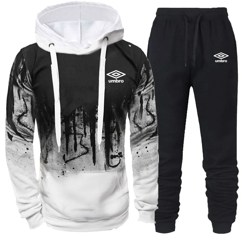 2023 Autumn Umbro Hooded Sweatshirt Suit Men Women Streetwear Casual Clothing Print Jogging Hoodies+Sweatpants Two Pieces Sets
2023 Autumn Umbro Hooded Sweatshirt Suit Men Women Streetwear Casual Clothing Print Jogging Hoodies+Sweatpants Two Pieces Sets