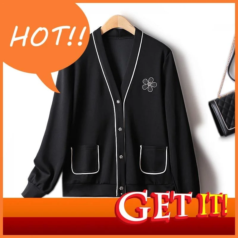 Jacket Woman 2023 Autumn Sweet New Air Cotton Small Flower Embroidered Pocket Single Breasted Sweater Cardigan Female Clothing
Jacket Woman 2023 Autumn Sweet New Air Cotton Small Flower Embroidered Pocket Single Breasted Sweater Cardigan Female Clothing
