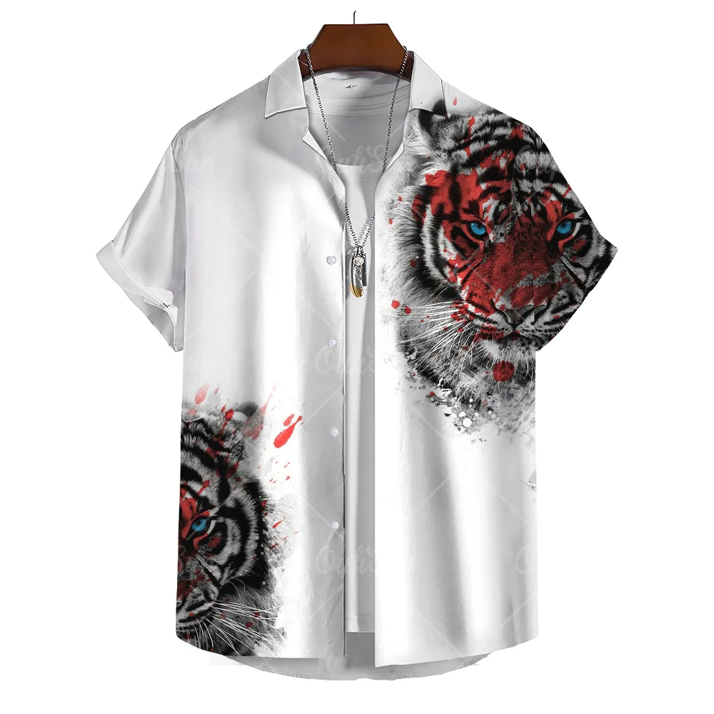 Tiger Men'S Shirt 3d Printed Animal Men'S Clothing Loose Oversized Shirt Summer Casual Short Sleeved Beach Party Hawaiian Blouse
Tiger Men'S Shirt 3d Printed Animal Men'S Clothing Loose Oversized Shirt Summer Casual Short Sleeved Beach Party Hawaiian Blouse