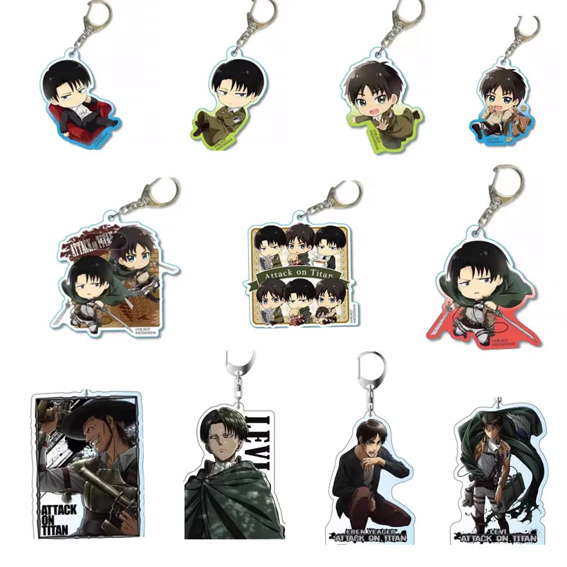 Брелок для ключей в виде куклы Эрена и Аккермана 
Брелок для ключей в виде куклы Эрена и Аккермана