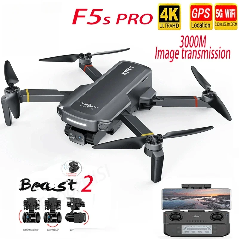 

New 4K Profesional Drones EIS Brushless Motor 5G GPS F5S PRO Drone With Camera HD FPV Dron 3KM Distance RC Quadcopter VS F11S