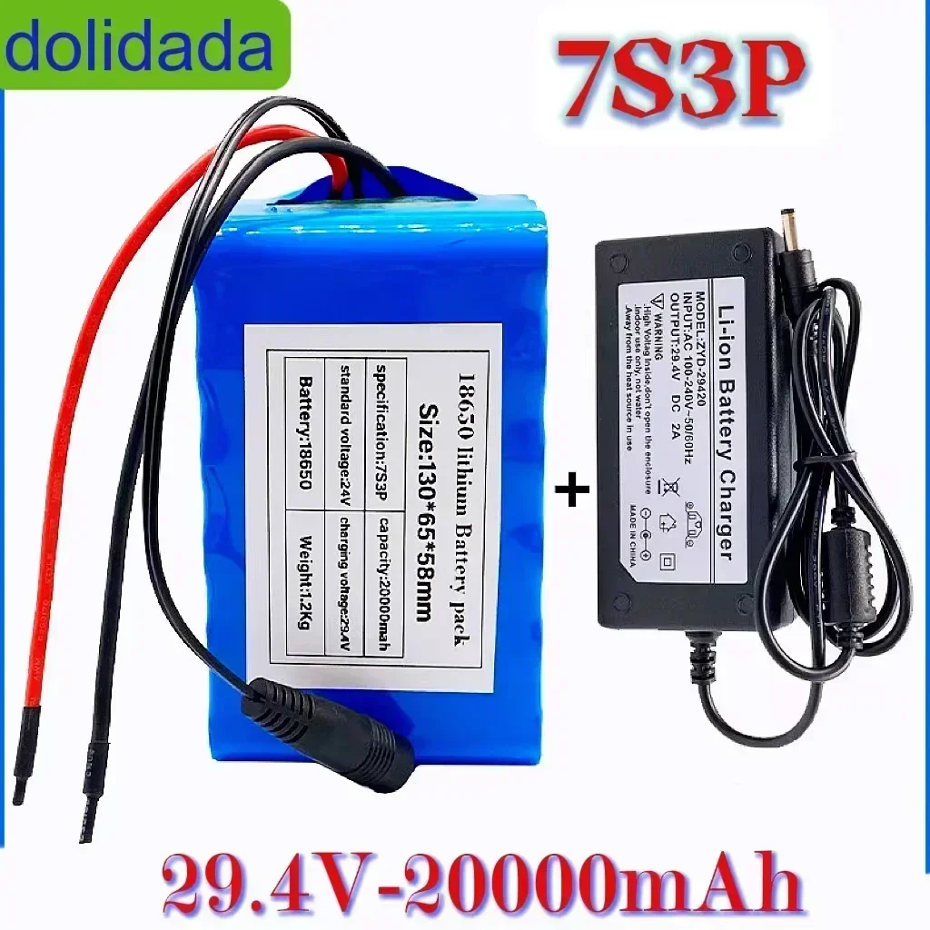 Литий-ионный аккумулятор 7s3p 18650 24V, 20ah, 20000mAh, для велосипеда и цикломотора, с зарядкой V 2a
Литий-ионный аккумулятор 7s3p 18650 24V, 20ah, 20000mAh, для велосипеда и цикломотора, с зарядкой V 2a
