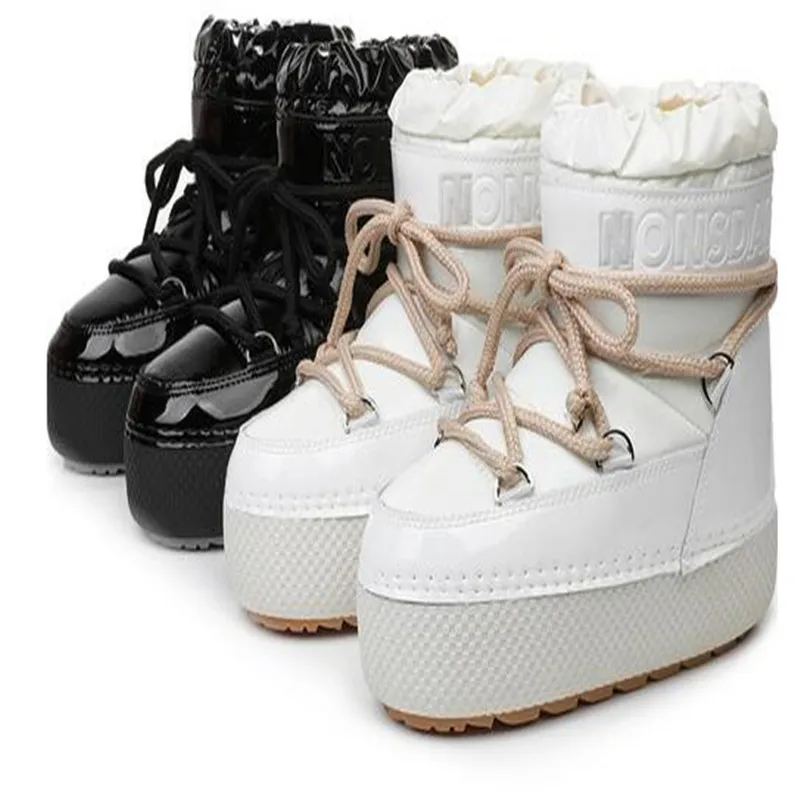 Brand Design Lace-up Snow Boots 2023 Winter Women Platform Non-Slip Waterproof Leather Ski Boots Female Thick Warm Cotton Boots
Brand Design Lace-up Snow Boots 2023 Winter Women Platform Non-Slip Waterproof Leather Ski Boots Female Thick Warm Cotton Boots