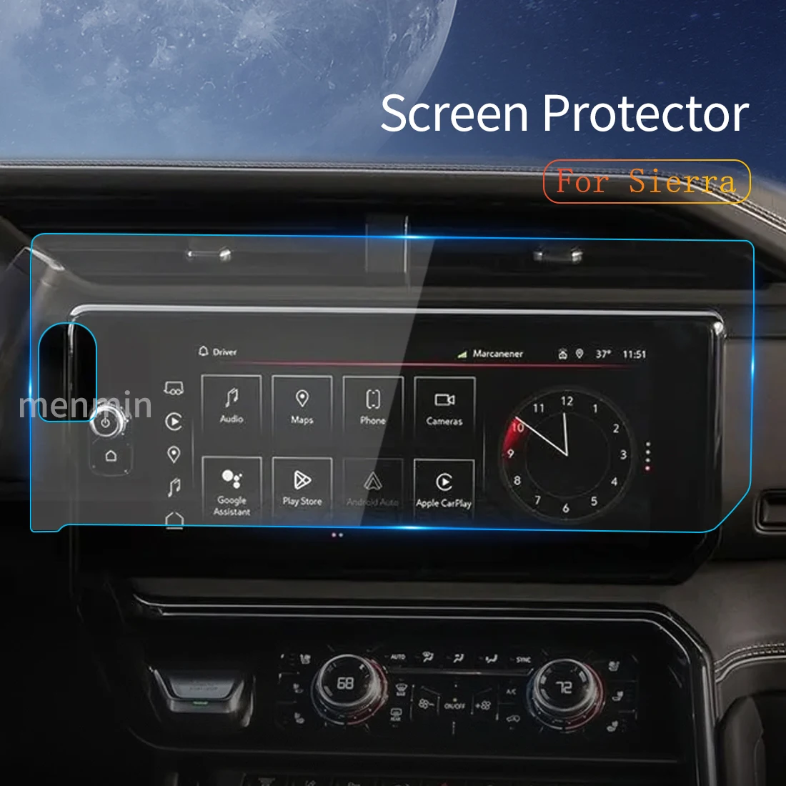 Автомобильные наклейки, Защита экрана для Carplay GMC Sierra 2023, внешний дисплей, навигация, автомобильный аксессуар
Автомобильные наклейки, Защита экрана для Carplay GMC Sierra 2023, внешний дисплей, навигация, автомобильный аксессуар