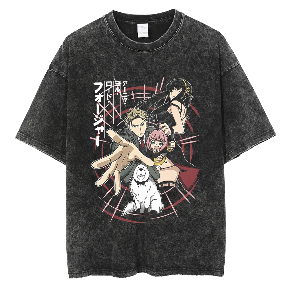 Hip Hop Streetwear Washed T Shirt Harajuku Anime Spy x Family Graphic T-Shirt Vintage Tops Men Summer Short Sleeve Tshirt 2023
Hip Hop Streetwear Washed T Shirt Harajuku Anime Spy x Family Graphic T-Shirt Vintage Tops Men Summer Short Sleeve Tshirt 2023
