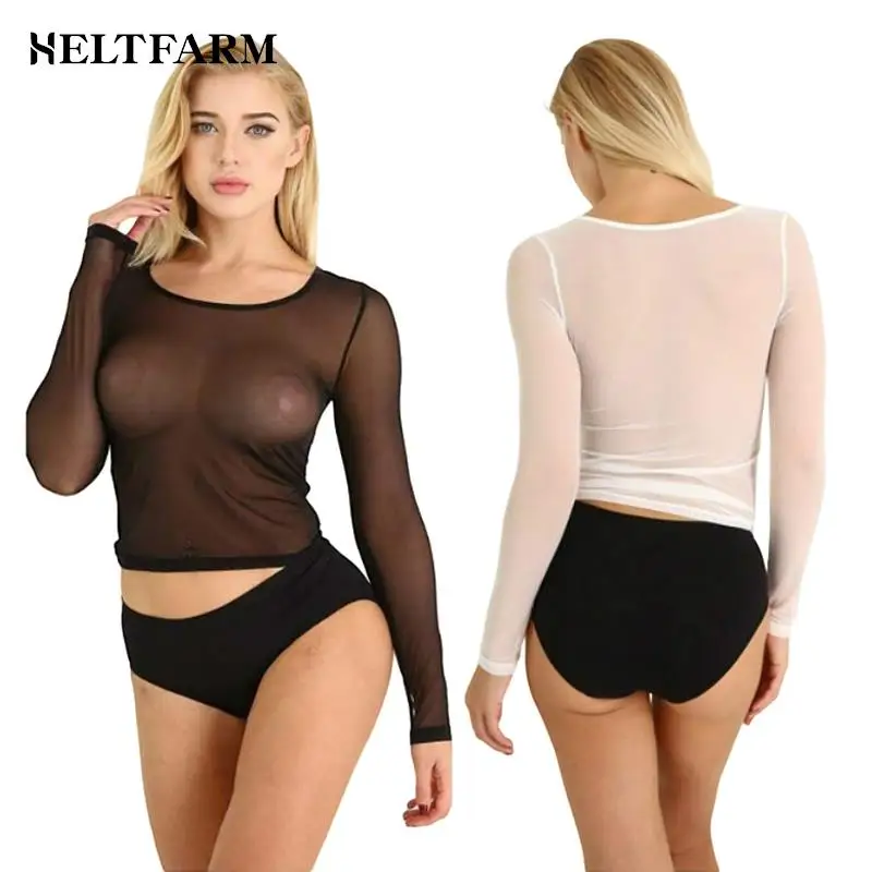 1Pcs Sexy Women T Shirt See Through Mesh Black White Long Sleeve Bodysuit Sheer Slim Turtleneck Tulle Crop Top T-Shirt
1Pcs Sexy Women T Shirt See Through Mesh Black White Long Sleeve Bodysuit Sheer Slim Turtleneck Tulle Crop Top T-Shirt