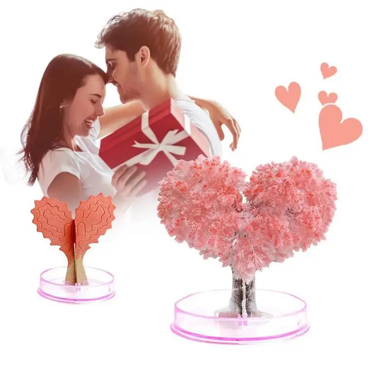 

Magic Valentine's Day Paper Tree Water Growing Toys DIY Heart-Shaped Paper Tree Flowering DIY Heart Loved-Shaped Paper Tree