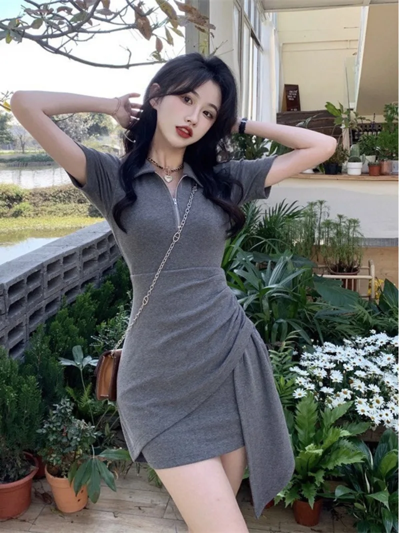 Summer Short sleeved Polo Dress for Women 2024 New Irregular Fashion Waist Wrap Hip Short Skirt Slimming Spicy Girl Skirt 99AU
Summer Short sleeved Polo Dress for Women 2024 New Irregular Fashion Waist Wrap Hip Short Skirt Slimming Spicy Girl Skirt 99AU