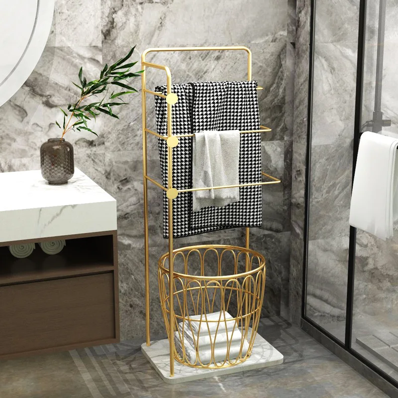

Light Luxury Bath Towel Rack High-end Bathroom Drop Art Simple Modern Toilet رفوف جدارية للكتب