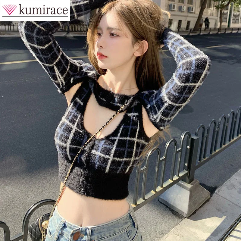 Plush Inner Knitted Sweater Blouse Women's Autumn Long-sleeved Fashion Trend Shawl Top with Suspender Vest Two-piece Top
Plush Inner Knitted Sweater Blouse Women's Autumn Long-sleeved Fashion Trend Shawl Top with Suspender Vest Two-piece Top