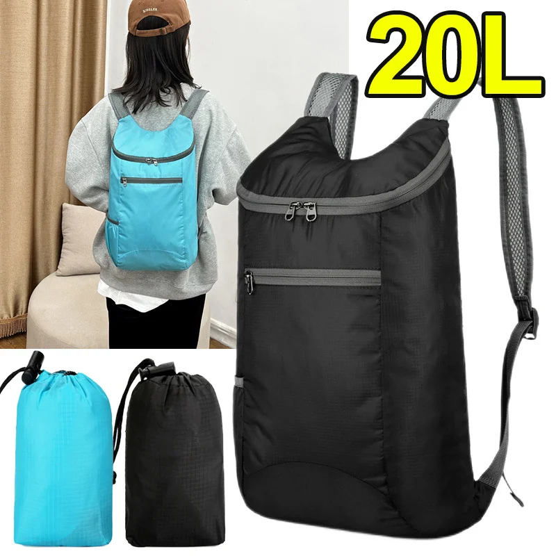 20L Lightweight Portable Bags Unisex Outdoor Waterproof Foldable Backpack Bag Ultralight Sport Bags for Travel Hiking Cycling
20L Lightweight Portable Bags Unisex Outdoor Waterproof Foldable Backpack Bag Ultralight Sport Bags for Travel Hiking Cycling