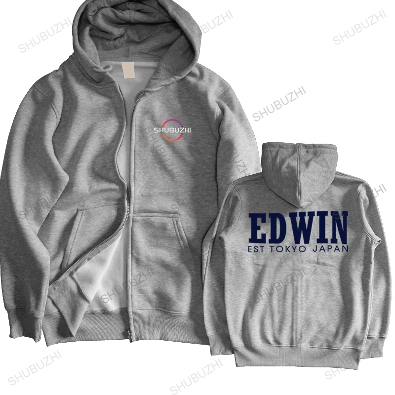 

Cotton Men zipper Tops New fashion jacket Edwin Logo Type 2 black brand unisex pullover hirt for boys brand men autumn hoody