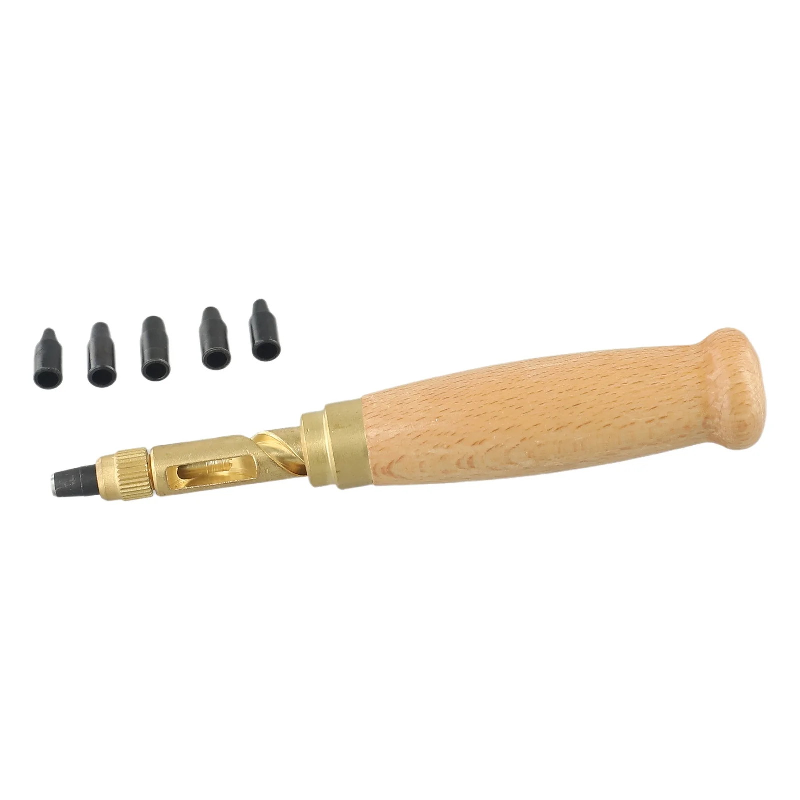 Hole Puncher with 6 Size Tips 1 54mm Material Vertical Punching at 90 Degrees Suitable for Leather Craft and Printing
Hole Puncher with 6 Size Tips 1 54mm Material Vertical Punching at 90 Degrees Suitable for Leather Craft and Printing