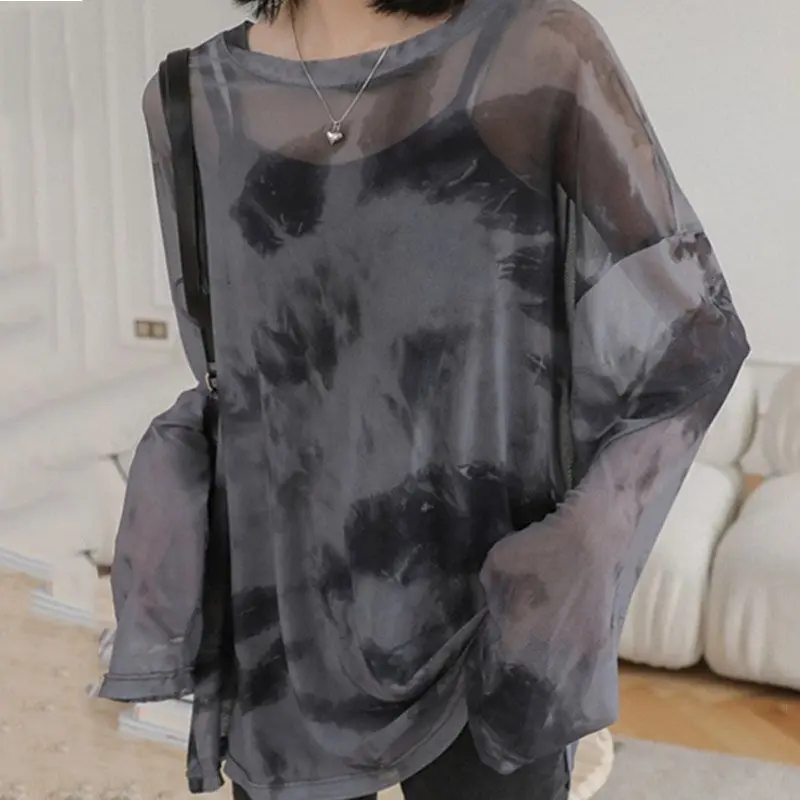 Long Sleeve Blouses Women Spring Chic Tie Dye Design Mesh Harajuku Vintage Ladies Tops Retro High Street Teens Beach Clothing
Long Sleeve Blouses Women Spring Chic Tie Dye Design Mesh Harajuku Vintage Ladies Tops Retro High Street Teens Beach Clothing